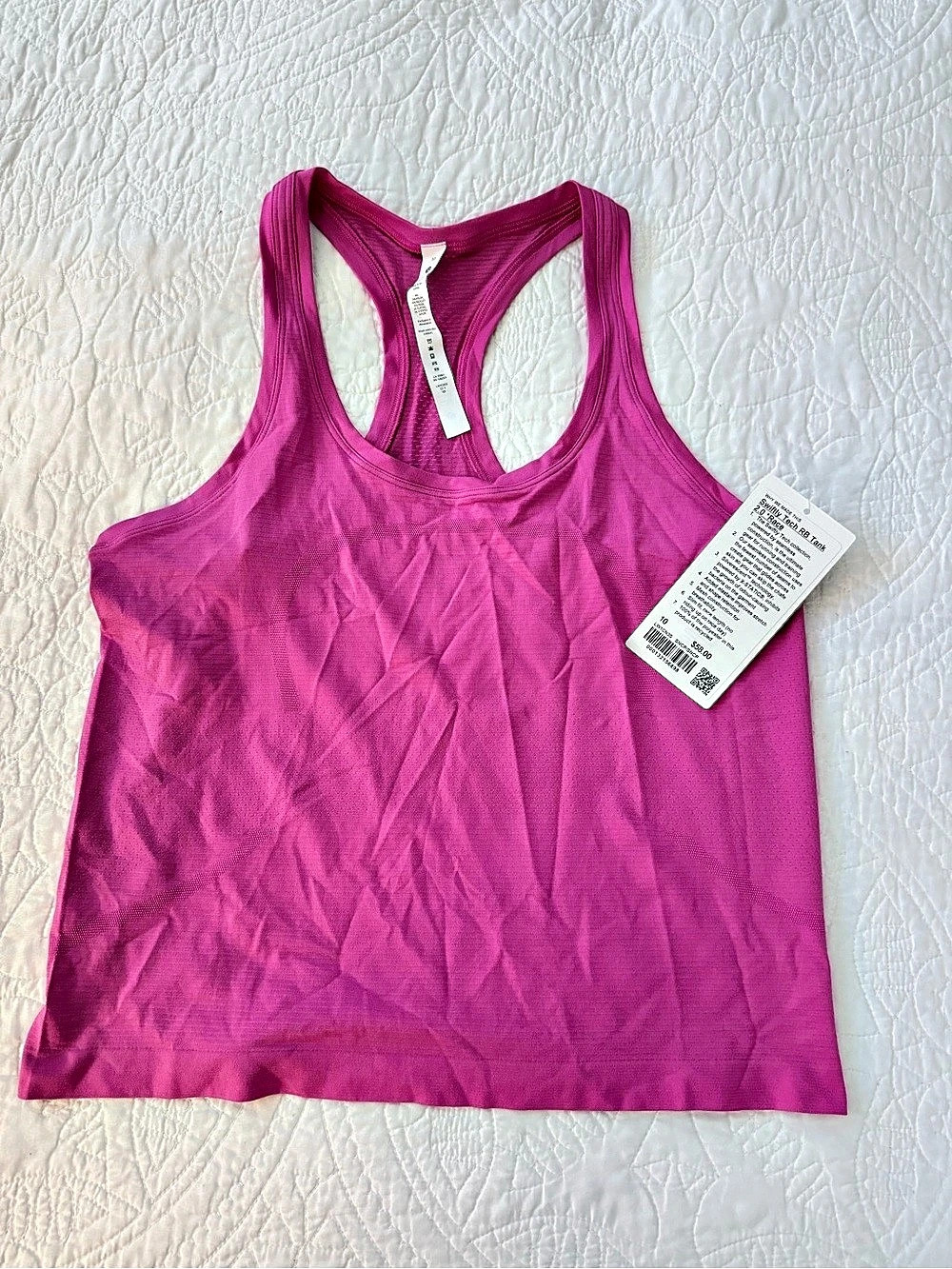 lululemon Swiftly Tech RB Tank 2.0 Race Tank Top in Pink Size 10 NWT